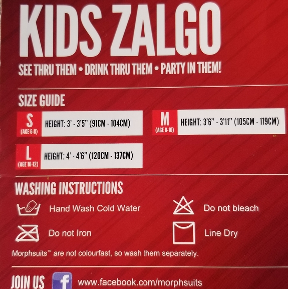 Morph Costumes Kids Zalgo Morphsuit - Picture 3 of 11